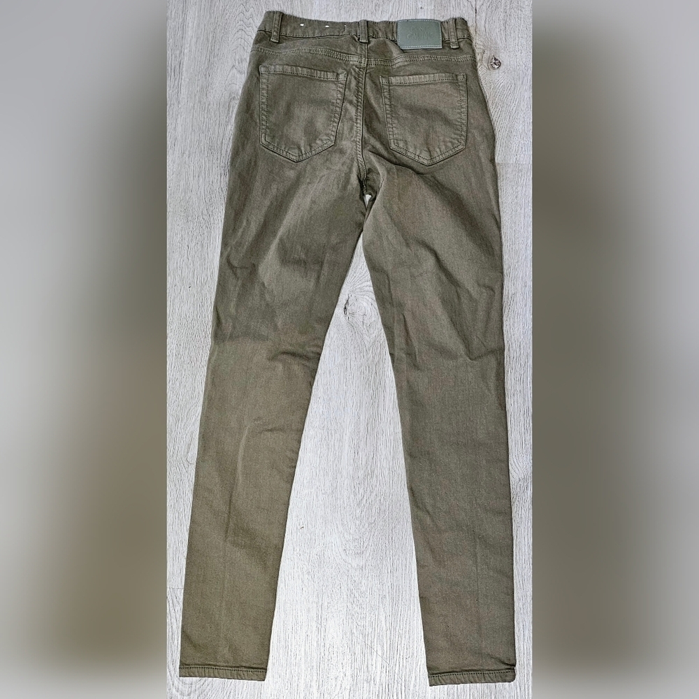 Size 24/34 Skinny High-Rise Olive Pants - Picture 4 of 5